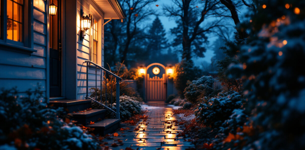 avec le passage à l’heure d’hiver, la nuit tombe plus tôt. vérifiez l’éclairage et les accès extérieurs pour sécuriser votre habitation.